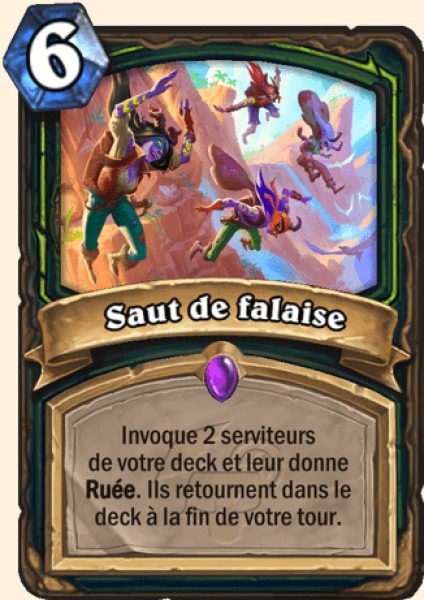 Saut de falaise carte Hearthstone