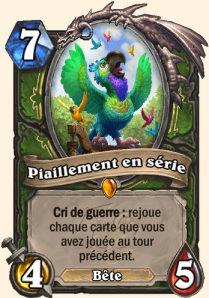 Piaillement en serie carte Hearhstone