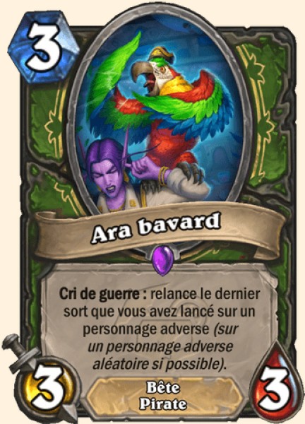 Ara bavard carte Hearhstone