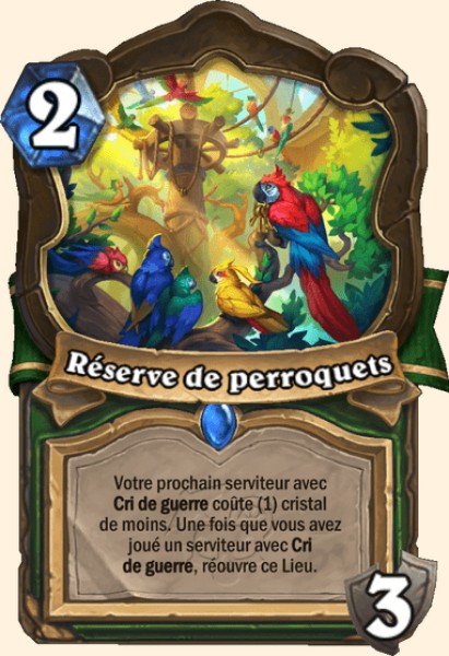 Reserve de perroquets carte Hearhstone