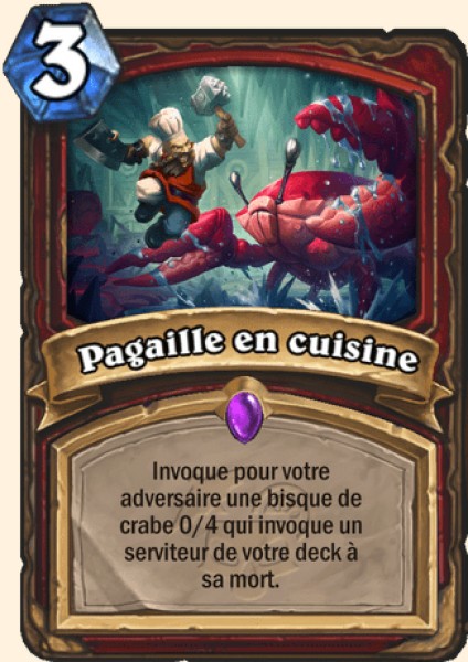 Pagaille en cuisine carte Hearthstone