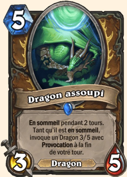 Dragon assoupi carte Hearhstone