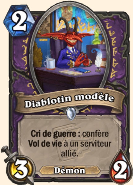 Diablotin modèle carte Hearthstone