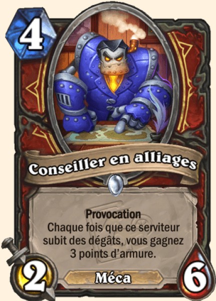 Conseiller en alliages carte Hearthstone