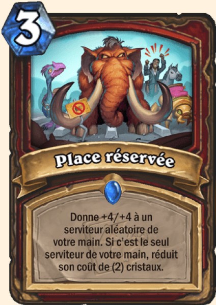 Place reservee carte Hearhstone