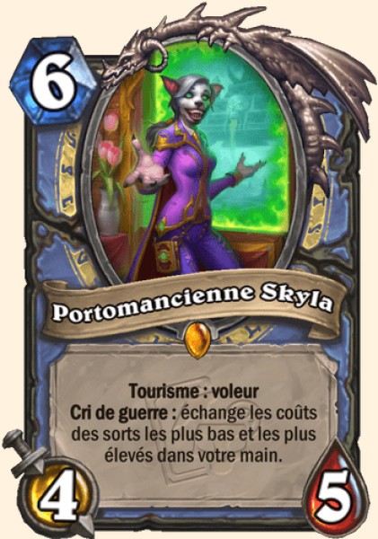 Portomancienne Skyla carte Hearhstone