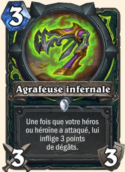 Agrafeuse infernale carte Hearthstone