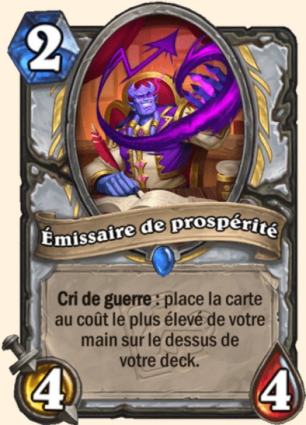 Émissaire de prospérité carte Hearthstone