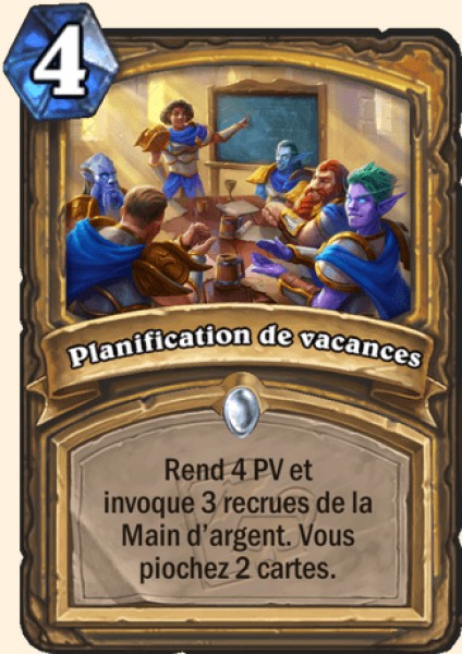 Planification de vacances carte Hearthstone