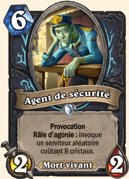 Agent de securite carte Hearhstone