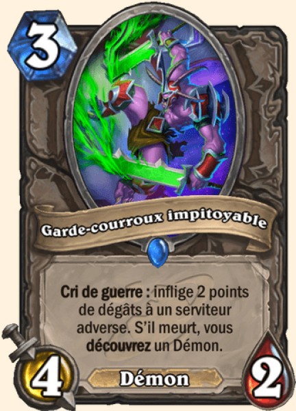 Garde-courroux impitoyable carte Hearthstone