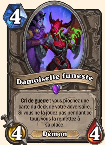 Damoiselle funeste carte Hearthstone