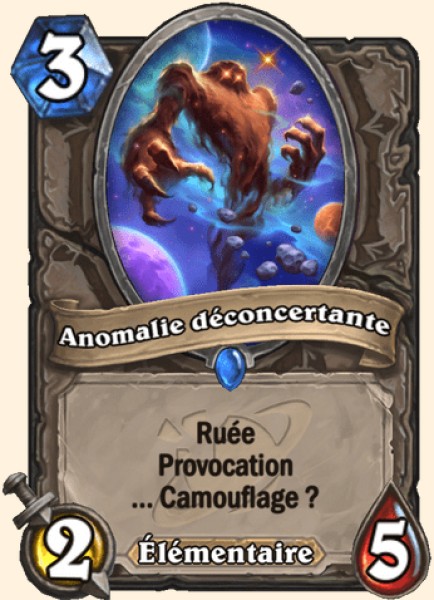 Anomalie deconcertante carte Hearhstone