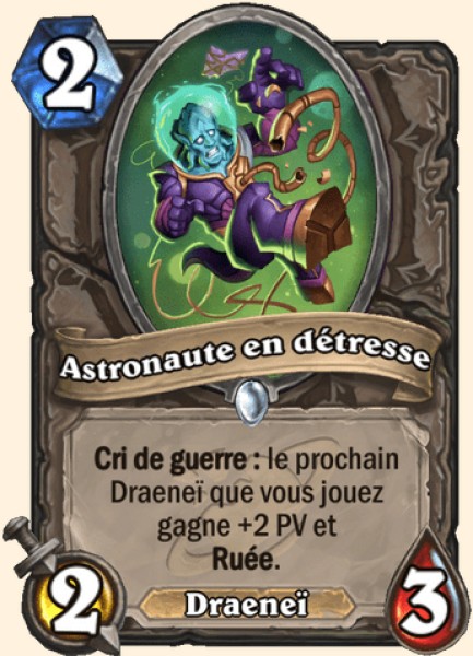 Astronaute en détresse carte Hearthstone