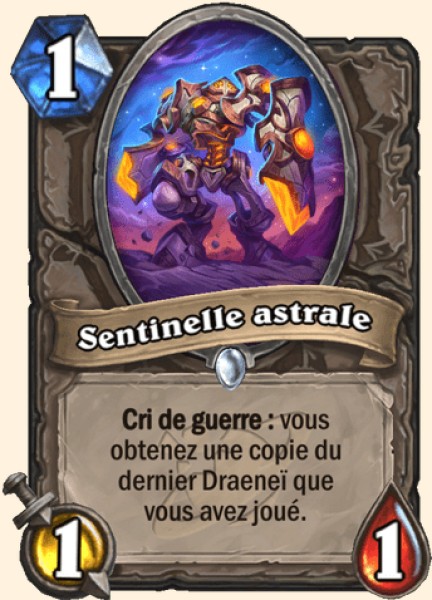 Sentinelle astrale carte Hearthstone