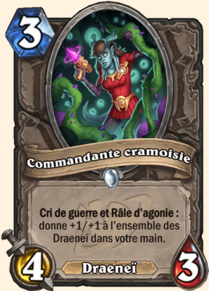 Commandante cramoisie carte Hearthstone