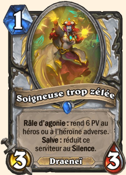 Soigneuse trop zélée carte Hearthstone