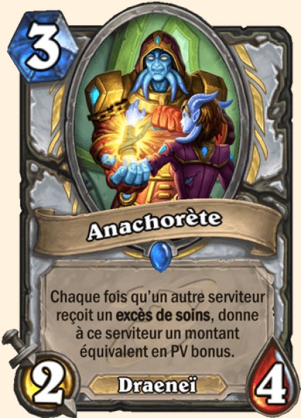 Anachorete carte Hearhstone