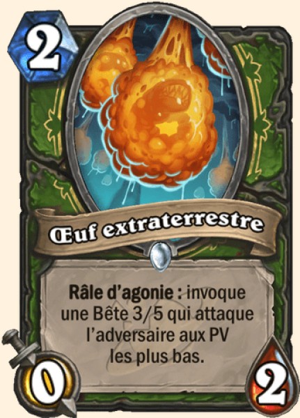 Oeuf extraterrestre carte Hearhstone