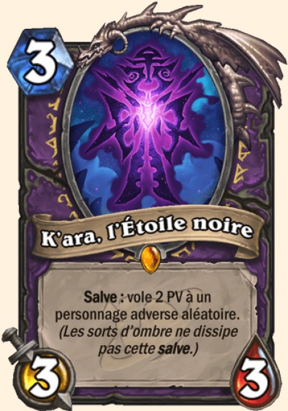 K'ara, l'Etoile noire carte Hearhstone