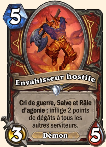 Envahisseur hostile carte Hearhstone