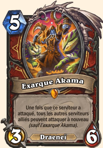 Exarque Akama carte Hearhstone