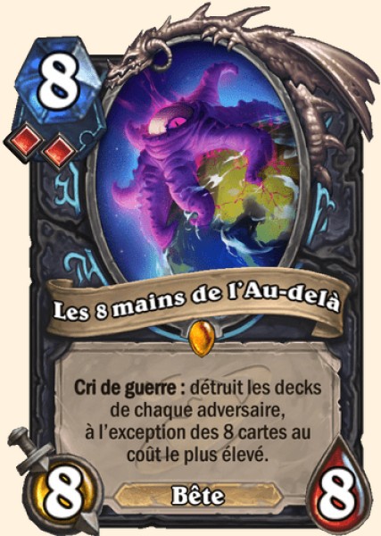 Les 8 mains de l'Au-dela carte Hearhstone