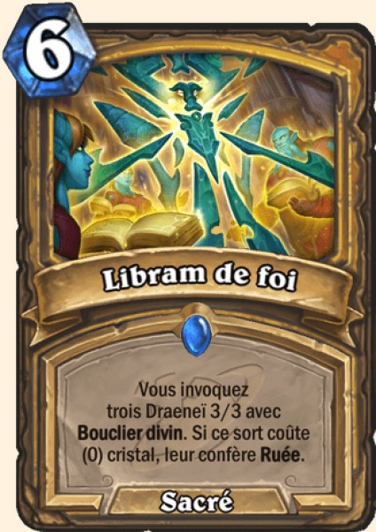 Libram de la foi carte Hearhstone