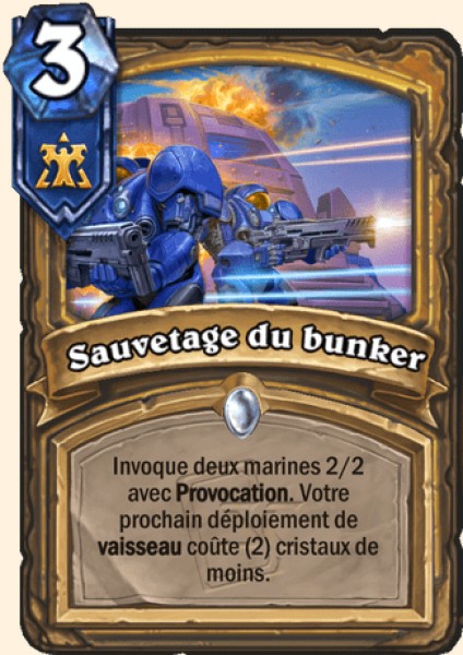 Sauvetage du bunker carte Hearhstone