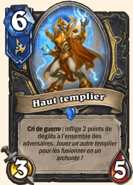 Haut templier carte Hearthstone