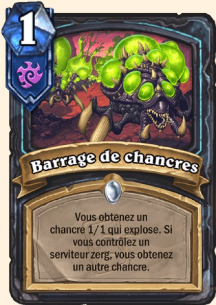 Barrage de Baneling carte Hearhstone