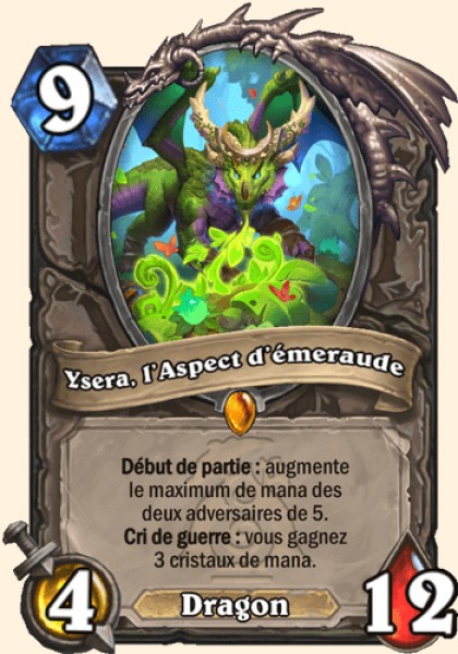 Ysera, l'Aspect d'emeraude carte Hearhstone