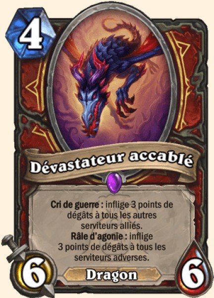 Dévastateur accablé carte Hearthstone