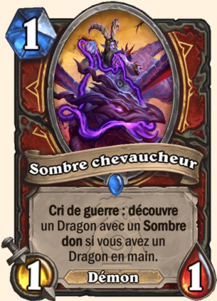 Sombre chevaucheur carte Hearthstone