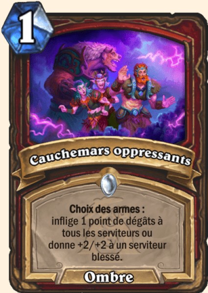 Cauchemars oppressants carte Hearthstone