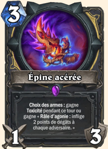 Épine acérée carte Hearthstone