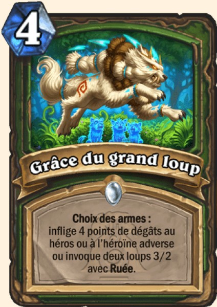 Grace du grand loup carte Hearhstone