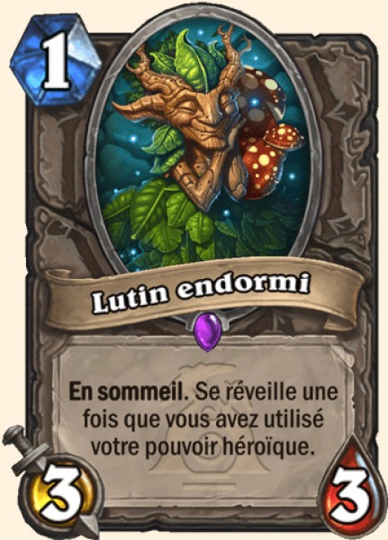 Lutin endormi carte Hearthstone