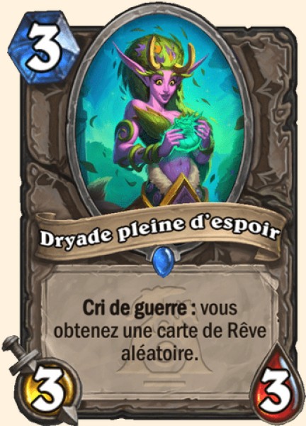 Dryade pleine d'espoir carte Hearthstone