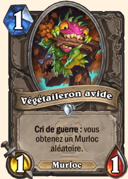 Végétaileron avide carte Hearthstone