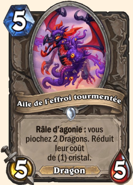 Aile de l'effroi tourmentée carte Hearthstone