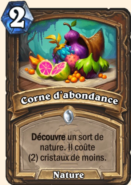 Corne d'abondance carte Hearthstone