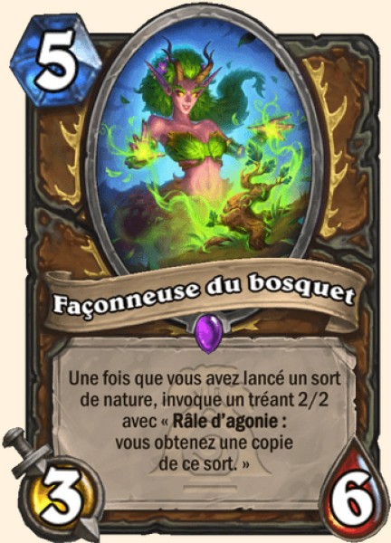 Façonneuse du bosquet carte Hearthstone