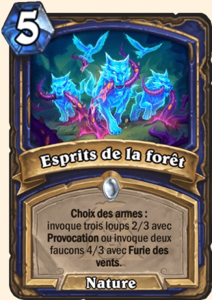 Esprits de la foret carte Hearhstone