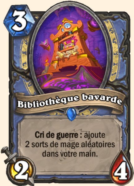 Bibliotheque bavarde carte Hearhstone