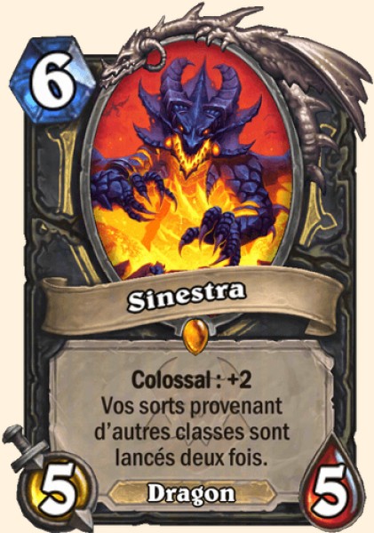 Sinestra carte Hearhstone
