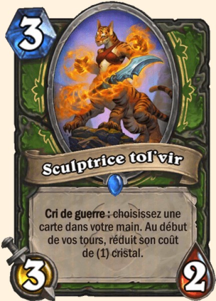Sculptrice tol'vir carte Hearhstone