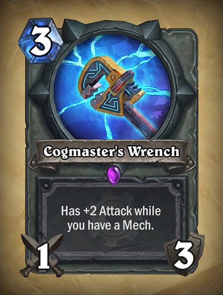 Cogmasters wrench Hearthstone