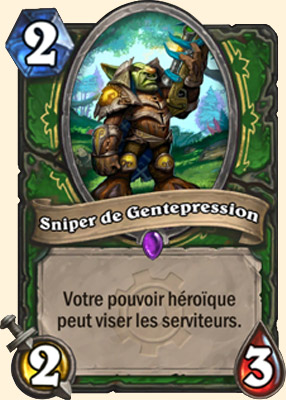 Sniper de Gentpression carte Gobelins et Gnomes Hearthstone