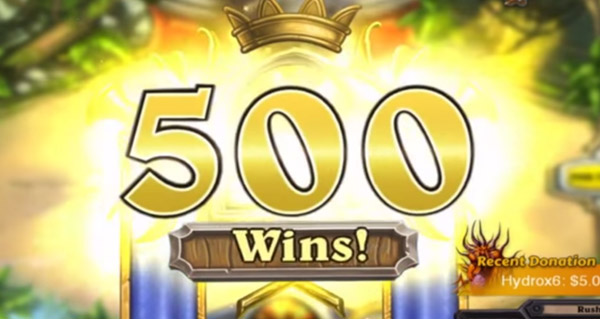 que se passe-t-il apres 500 victoires avec le heros ragnaros ?